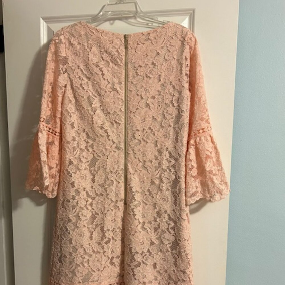 Eliza J Lace Dress, Bell Sleeves, Size 10 - Picture 5 of 7
